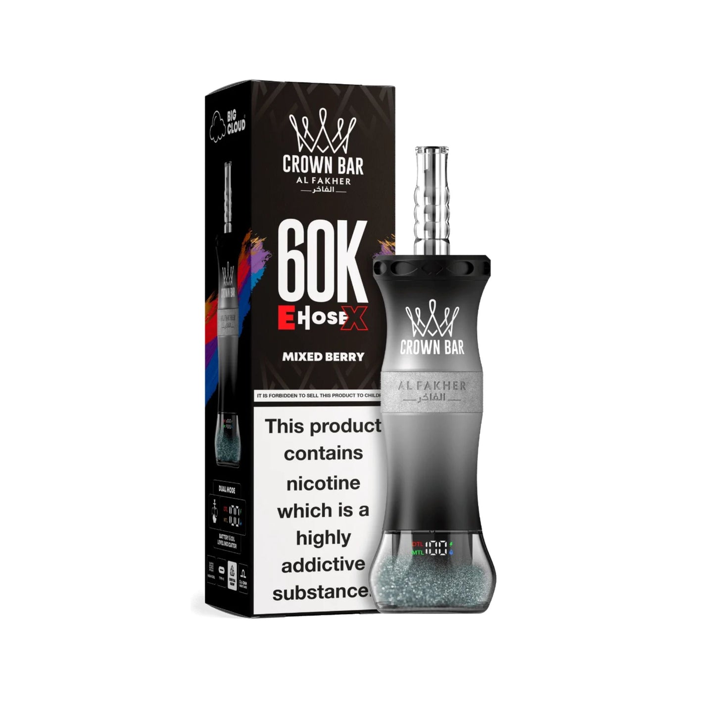 Chicha Crown Bar AL Fakher 60 000 bouffées