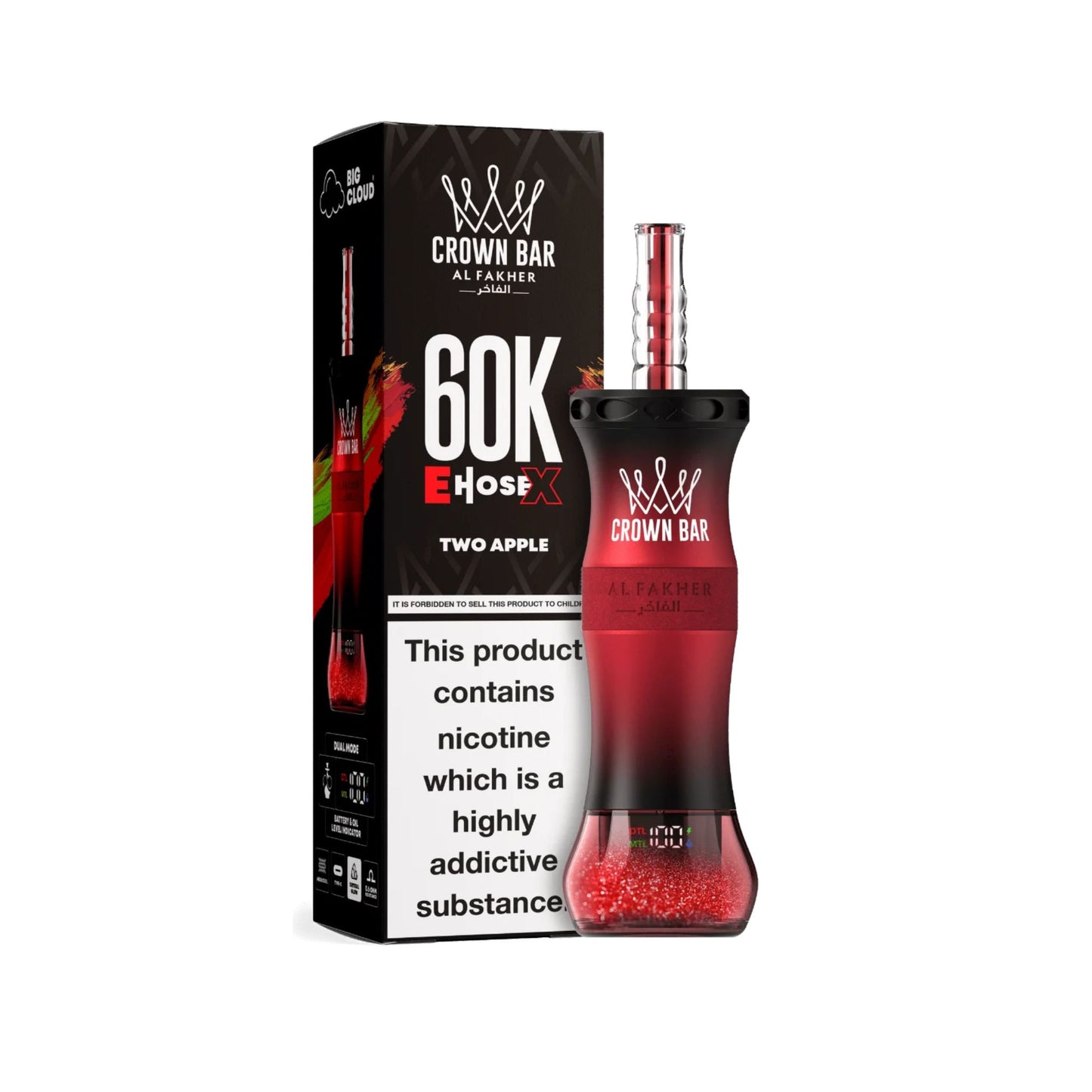 Chicha Crown Bar AL Fakher 60 000 bouffées