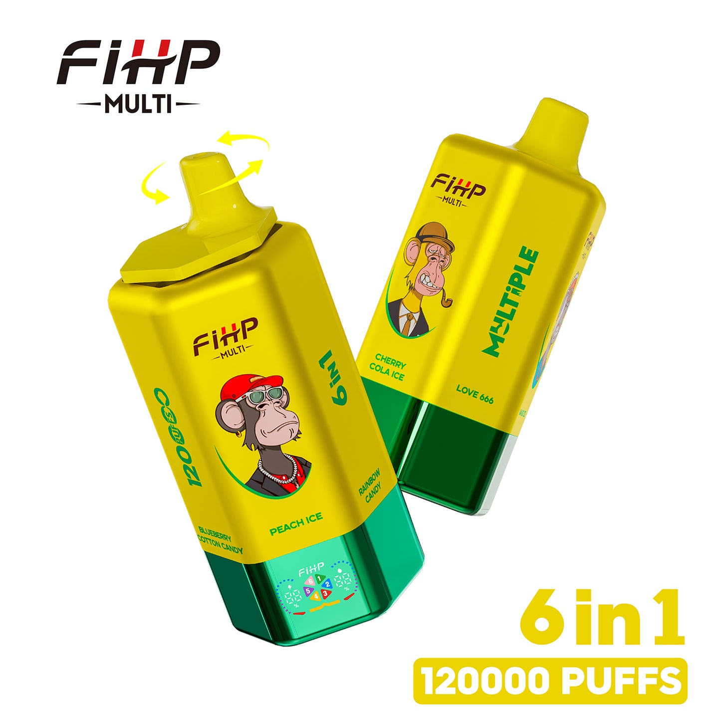 Vape FIHP 120 000 bouffées 6-en-1